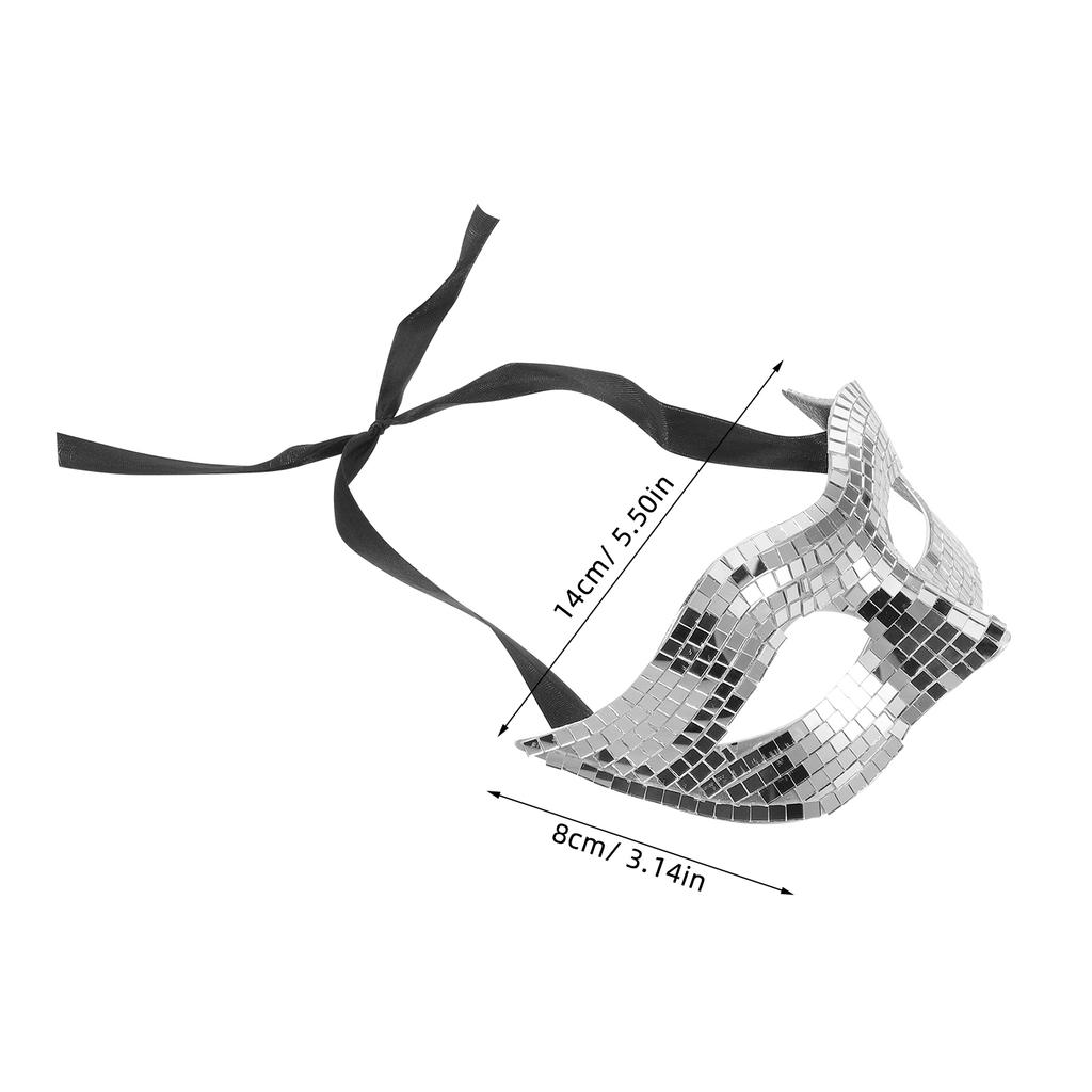 Disco Maske Goldener Glitzer Spiegeldesign Leichtgewicht Für Halloween Maskerade Party Karneval Junggesellinnenabschied Event Kostüm