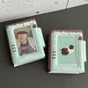 Francouzská tenká a chytrá PVC dutá taška na karty s jednou přihrádkou, přenosné PO album na 3palcové malé karty, úložná kniha, úložná taška