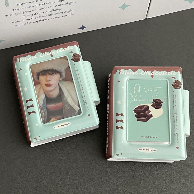 

French Thin And Clever Pvc Hollow Card Bag Single Compartment Portable Po Album 3-Inch Small Card Storage Book Storage Bag 1PCS