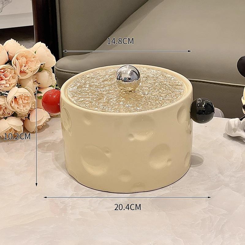 

Dopamine Cheese Candy Jar Candy Box Dust Cover Remote Control Storage Box Desktop Dining Table Miscellaneous Items