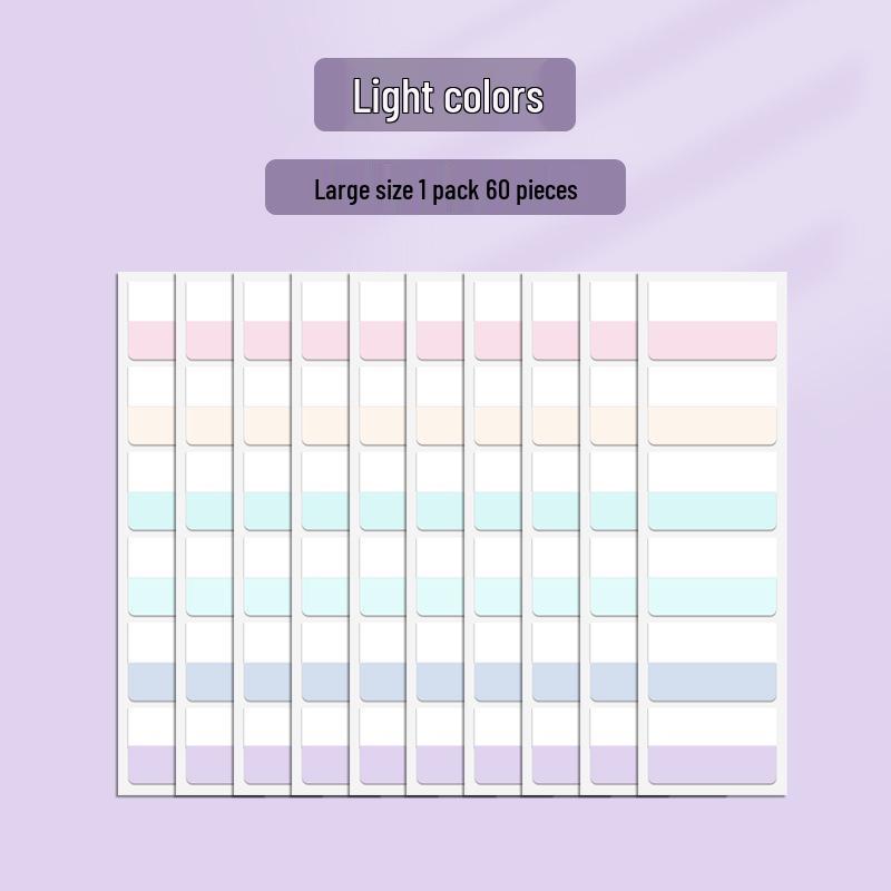 Gradient Morandi Sticky Tabs: Vibrant Index Labels & Bookmarks for Students