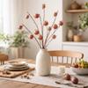 Plastic Artificial Pomegranate Branch 8 Fruit Foam Fruits Branches  Chinese New Year Decor