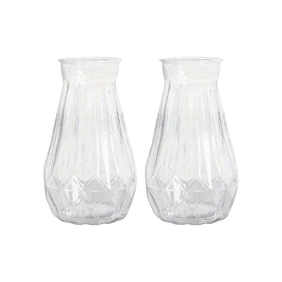 Plastic Clear Bud Vase Decorative Flower Vase Plant Holder Modern Centerpiece Vase for Home Wedding Party