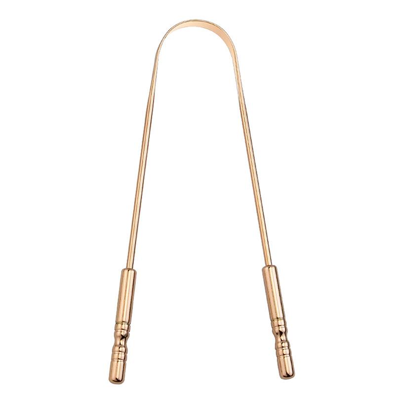 1Pcs Stainless Steel Tongue Scraper U-Shaped Metal Fresh Breath Cleaning Coated Tongue Toothbrush Oral Hygiene Care Tools