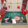 Christmas Floor Mat Red Festive Christmas Decorative Floor Mat Entry Door Non-slip Floor Mats for Home and Commercial Use