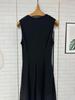 Elegant Sleeveless Waist-Cinching Black Maxi Dress for Women, Summer 2026 Style