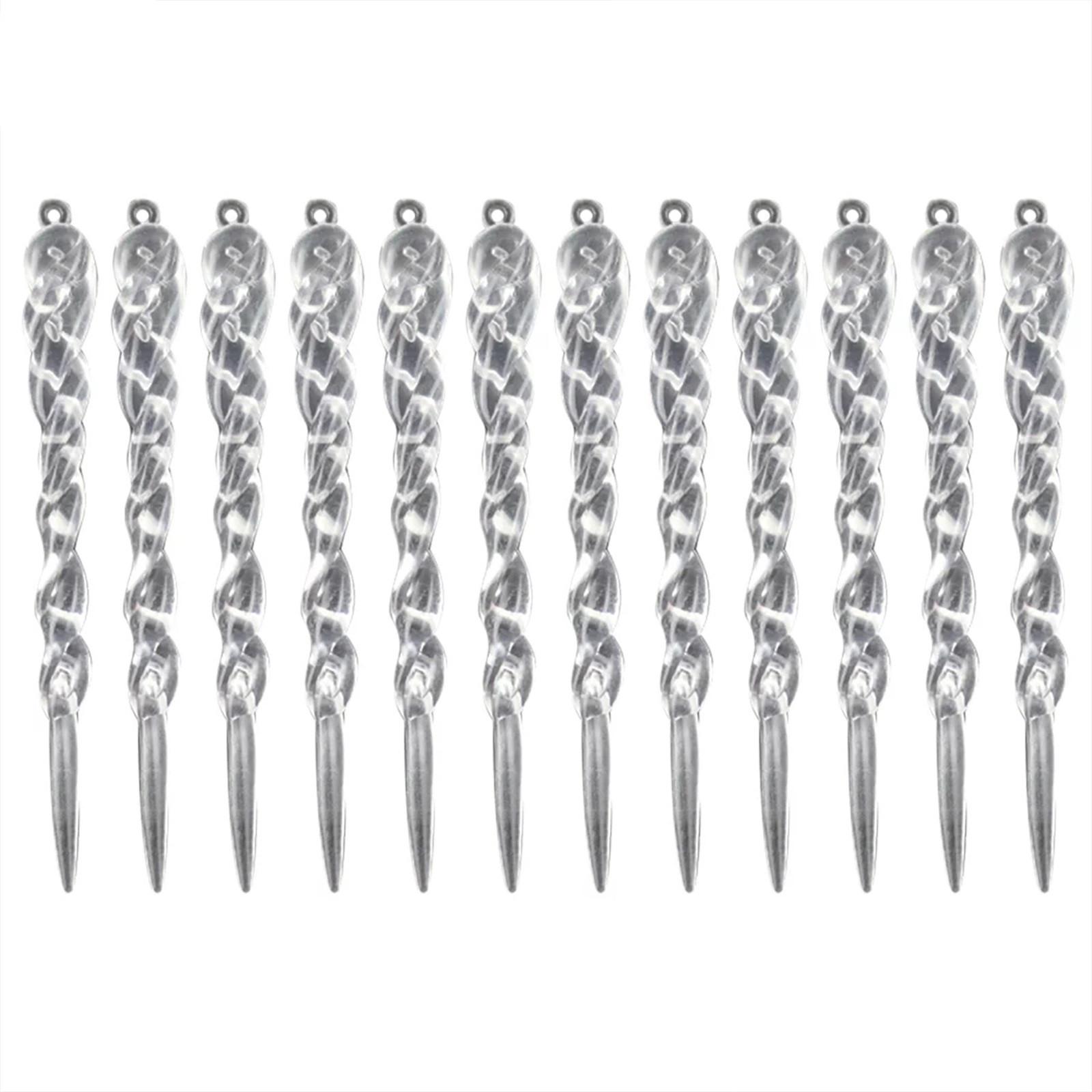 

12 шт. рождественские украшения в форме сосульки DIY вечерние подвесные украшения Рождественская елка орнамент One Size