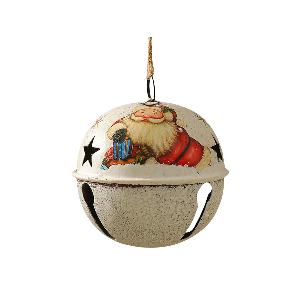 Christmas Tree Pendant Retro Old Christmas Wrought Iron Bell Decoration Pendant
