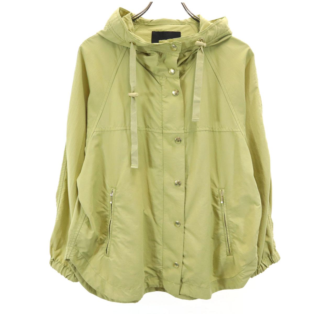 

green label relaxing Нейлоновая куртка 38 Зеленая система С капюшоном Женская Б/У