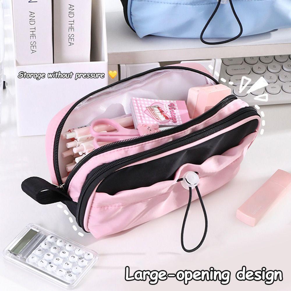 Large Capacity Pencil Pouch Portable Pen Bag New Stationery Organizer  School Supplies