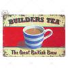 Tea Logo Metal Plaque Retro Metal Shabi Chic Tin Logo Metal Poster Decoration Iron Plate Kitchen Wall Decoration