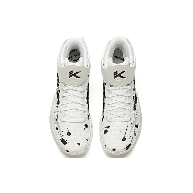 Anta Thompson KT3 High top Performance Basketball Shoes Men's White Black 11941103S-1