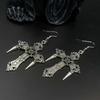 Original Gothic Punk Rivet Cross Pendant Earrings - European & American Popular Dangle Earrings