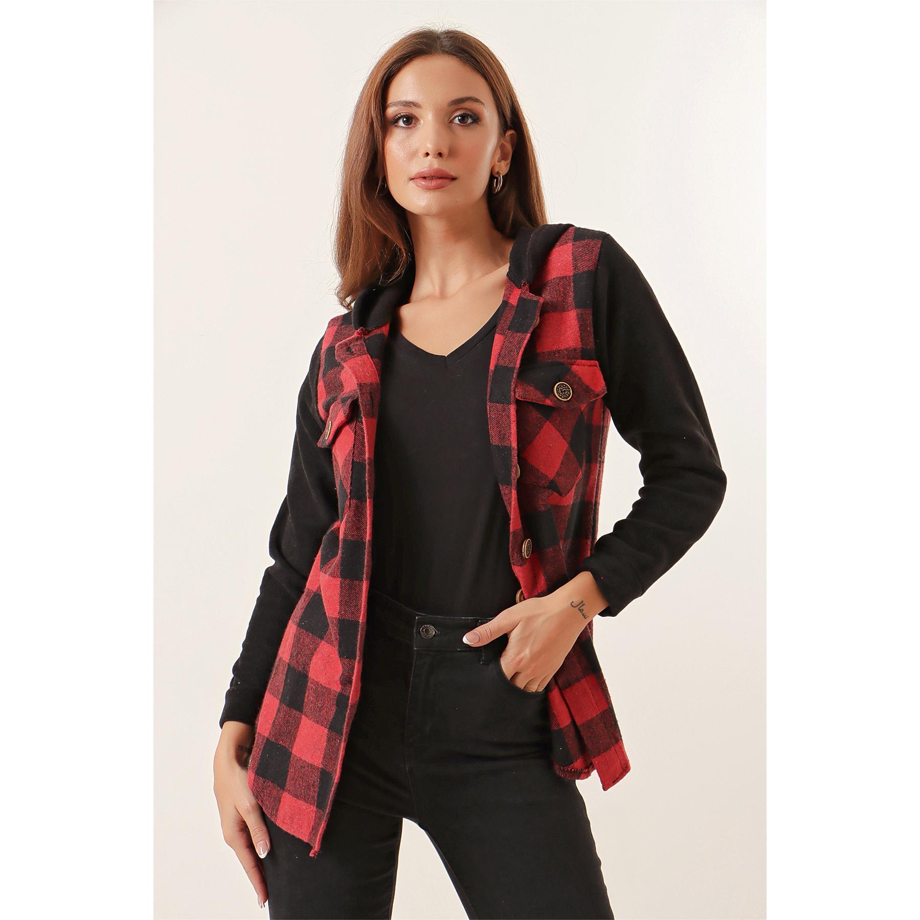 

Рубашка дровосека с капюшоном и рукавами из флиса с двойным карманом