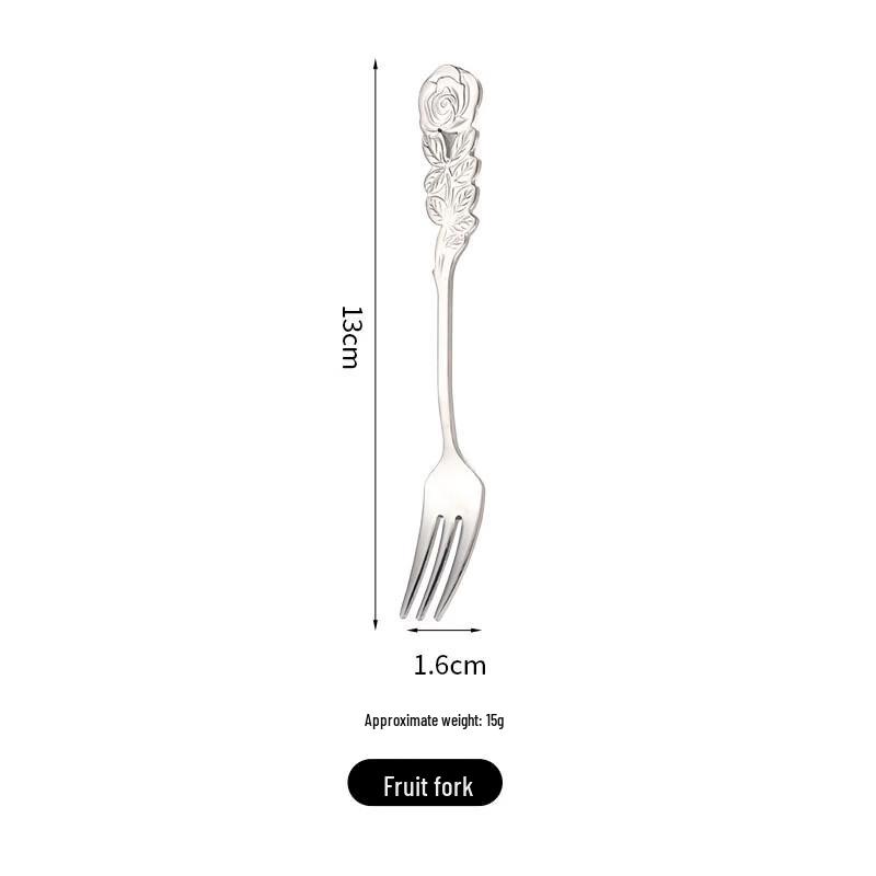 Abay 304 Stainless Steel Rose Fruit Forks
