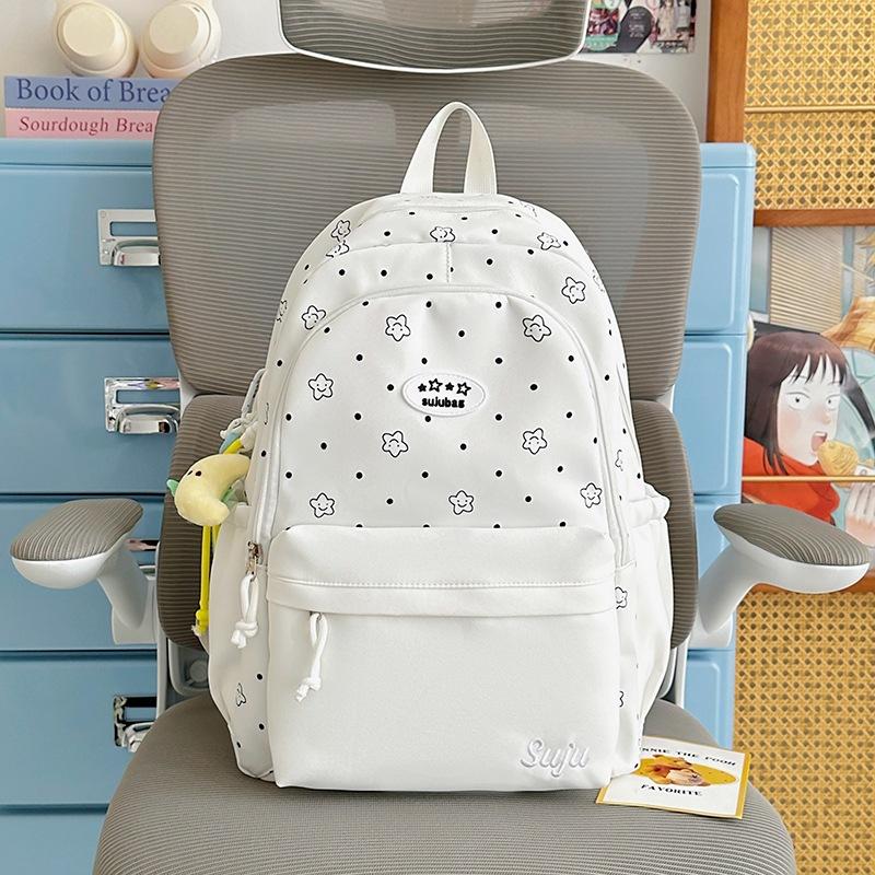 Schoolbag Cute Contrasting Color Female Stars Cute Little Fresh Backpack High School Student College Student Schoolbag Junior High School Boys and
