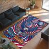 American Patriotic Theme Crystal Velvet Rug Personalized Custom Name Text Soft Floor Mat Home Decor