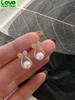 Women Earrings Butterfly Cubic Zircon Knot Special Occasion Fine Craftsmanship Pearl Color Needle SmallTrendy Ear Studs