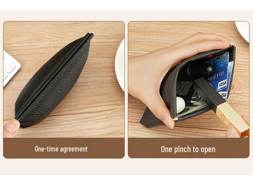 Lychee Pattern Mini Coin Purse: Women's Spring Closure Pouch for Coins, Keys, Cards, and Lipstick.