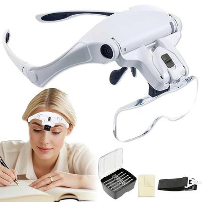 Magnifying Glasses Reading Illuminated Magnifier 1.0x 1.5x 2.0x 2.5x 3.5x Dental Loupes Illuminated Loupe Magnifier