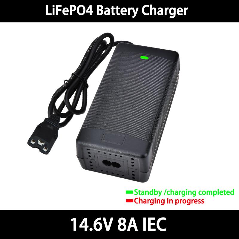 12V 8A 14.6V 8A Lifepo4 Ladegerät AC 100-240V 4S 12V/12.8V Lithium-Eisenphosphat-Akkupack-Ladegerät Es wird mit einem Lüfter geliefert