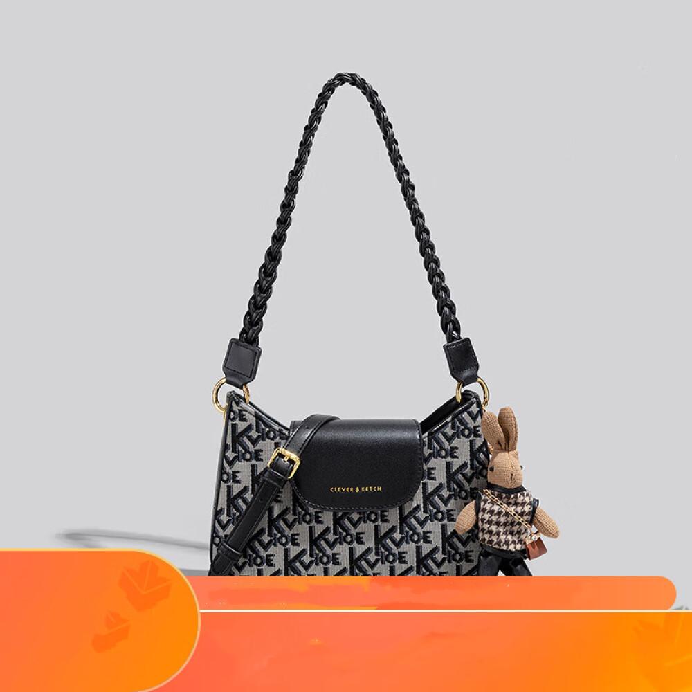 Embroidered Baguette Armpit Bag Single Shoulder Crossbody Bag for Girlfriend Length 24cm Wide 5cm High 17cm