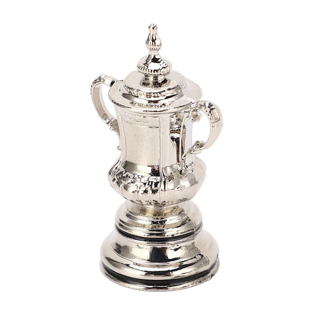 Mini Soccer Game Trophy Cup Model High Simulation Metal Football League Trophy Ornaments Decor