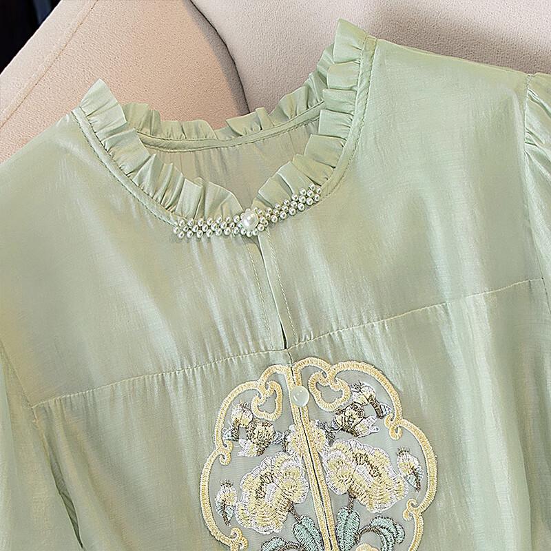 Women's New Chinese Style Loose Fit Short Shirt