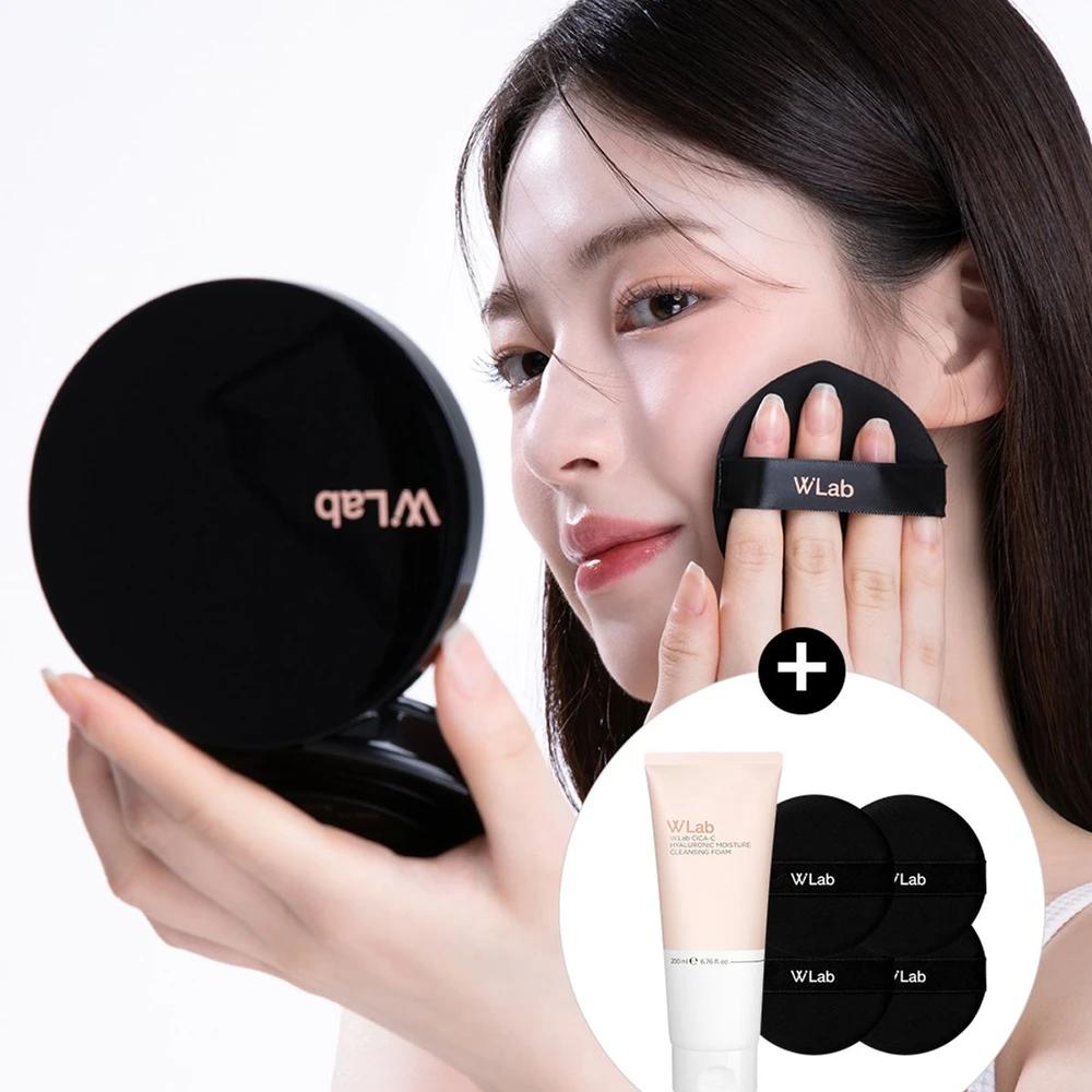 Selfie Big Cover Cushion 25g (+Exclusive) Free Foam Cleanser + 4 Puffs 02 Light Beige