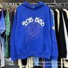 2026 Unisex 555555 Mesh Foam Print Hip Hop Loose Heavyweight Fleece Hooded Sweatshirt