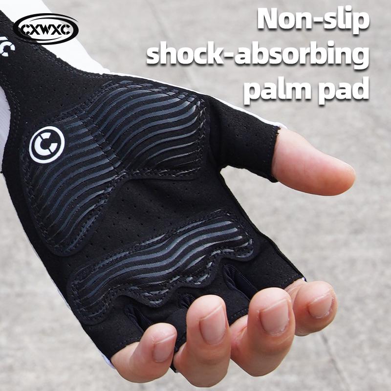 CXWXC Cycling Half Finger Gloves Men Women Breathable Anti-slip Glove Fitness Sport Training Gloves With Extended Wrist Guard 6