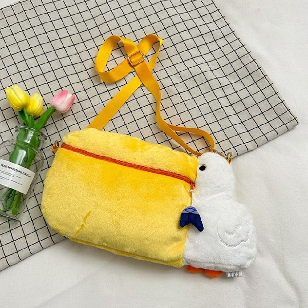 Cross Body Bag Pelican Shoulder Bag Cartoon Plush Pelican Ita Bag Big Mouth Pelican Bag  Girls