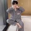 Boys Cotton Pajama Set Long Sleeve Hoodie Sleepwear Kids Teens 2026 Soft Cloud Home Wear