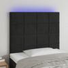 VidaXL LED Headboard Bedroom Furniture Single Bed Accessory Headboard Interior Black 3122468