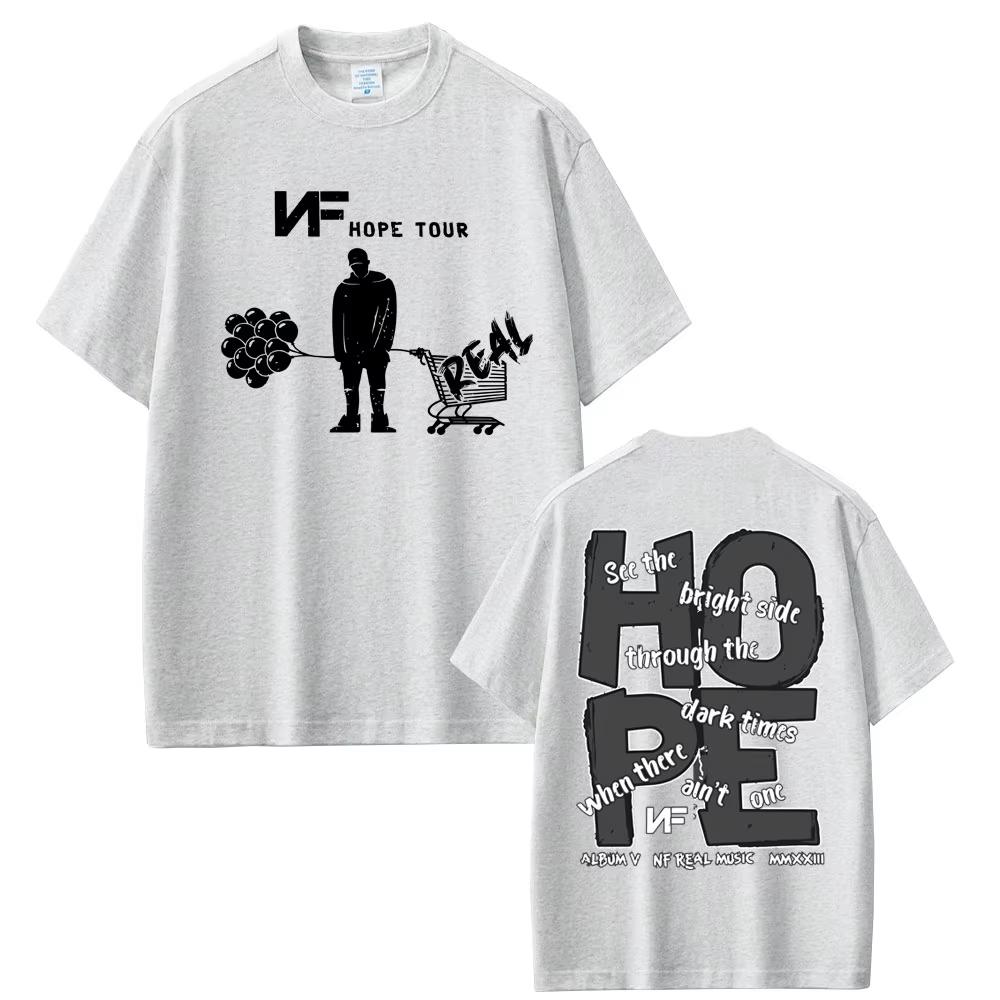 Rapper NF HOPE Real Tour Tshirt Men Women Fashion Hip Hop Pop music Short Sleeve T op Mens Casual pure Cotton Vintage Tshirts