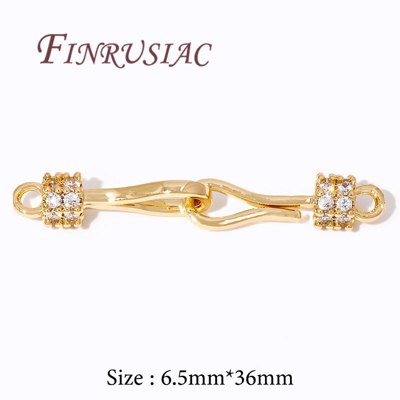 18K Gold Plated Connectors For Jewelry Clasps,Fasteners For Bracelets Accessories,DIY Jewelry Making Supplies,Necklace Clasp