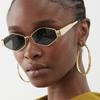 Fashion Polygon Small Frame Sunglasses Personalized Brand Design Metal Sun Glasses Retro Minimalist Women Glasses UV400 Eyewear