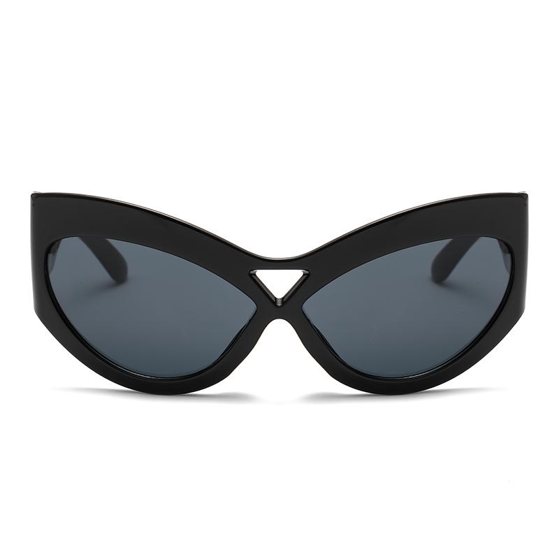 New Large Frame Cat Eye Sunglasses Women Fashion Retro UV400 Protection Oversized Mirror Lens Sun Glasses