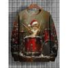 Ski Cycling Cat 3D Print Hoodies for Women Animal Astronauts Pattern Long Sleeved Sweatshirt Autumn Oversized Round Neck Pullovers