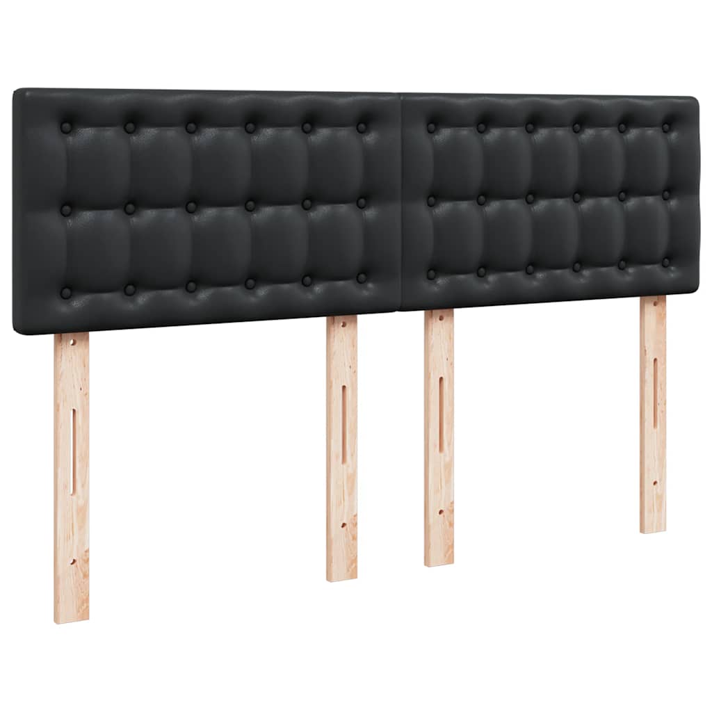 Ottoman Bed with Mattress Black 140x190 cm Faux Leather