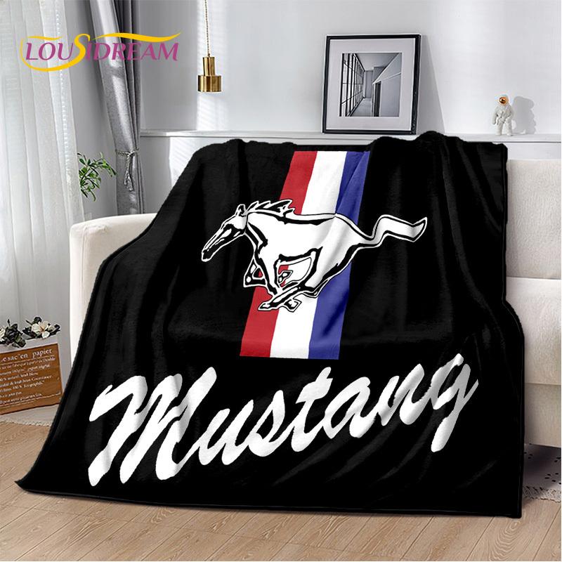 Klassiker 3D F-Ford GTR Mustang Auto Weiche Decken, Halten Warm Kuscheldecke Bequeme Decke für Picknick Betten Sofa Zuhause Schlafzimmer