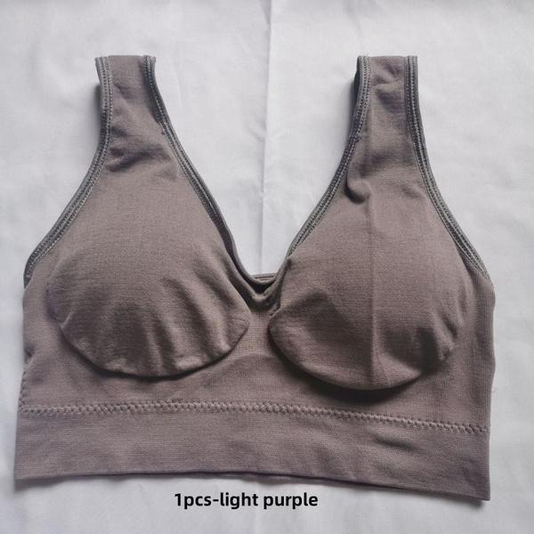 3pcs Women's Sports Bra Wirefree Yoga Bras Tank Top High Intensity Push Up Large Size S~6XL