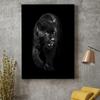 Cool Black Panther Wild Animal Staring Canvas Painting Wall Art Wild Cats Jaguar Pictures Posters for Living Room Decoration