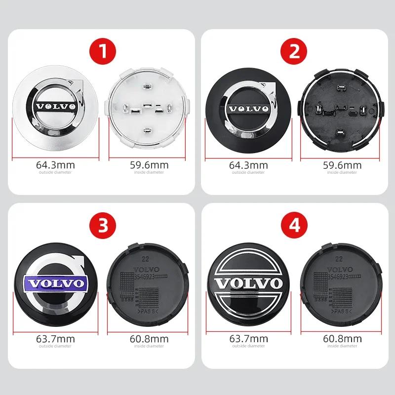 4ks/sada 64mm Znak VOLVO Krytka středu kola auta Pro Volvo XC60 V70 S60 XC90 S80 V40 XC70 V50 Dekorace krytu středového krytu disku