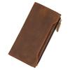Genuine leather cash wallets vintage leather purse men women clip purse wallet luxury  designer long wallet for male female