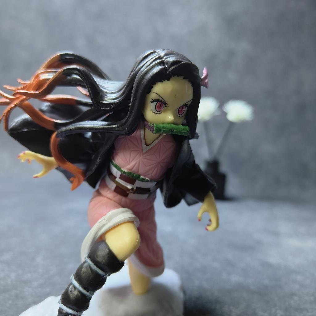 Anime Demon Slayer Figure Doll Kamado Nezuko Combat Form Action Model Toy Statue Car Decoration Cartoon Anime Peripheral