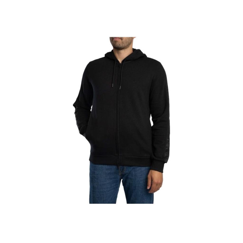 Emporio Armani Solid Color Hooded Zip-Up Long Sleeve Jacket Men Jackets EM000653-AF14976-UC001