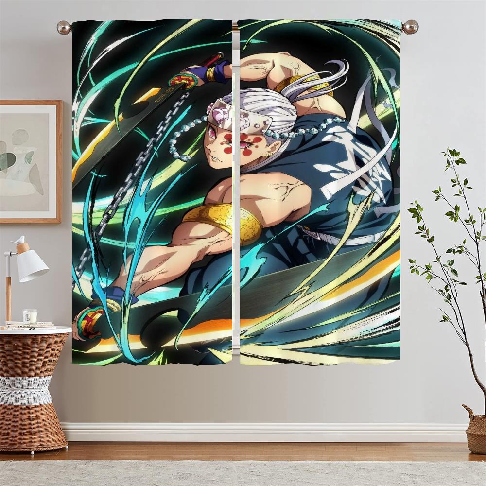 

The Ghost Killer Cheap Things With Free Shipping for Home Interior Curtains for Living Room Shade Curtain Tiebacks Curls Blind W50xH70cmx2pcs-CL