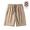 Men's Casual Black Ice Silk Five-Point Sports Shorts