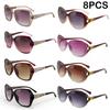 8PCS  Fashion Oversized Sunglasses  PC Female Big Frame Gradient Sun Glasses  Mujer